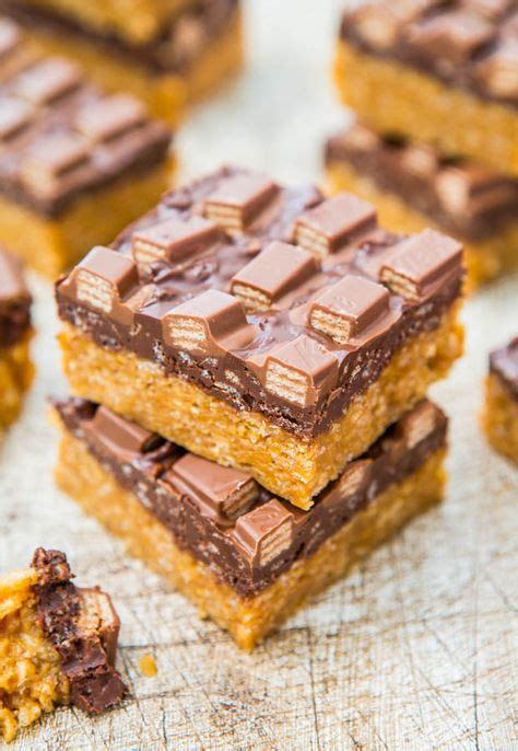 Chocolate Peanut Butter Kit Kat Crunch Bars Averie Cooks Recipe