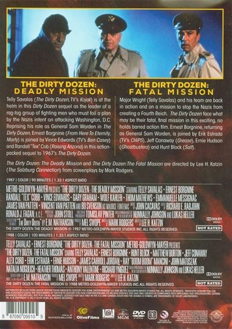 Dirty Dozen The Deadly Mission Fatal Mission Double Feature Dvd