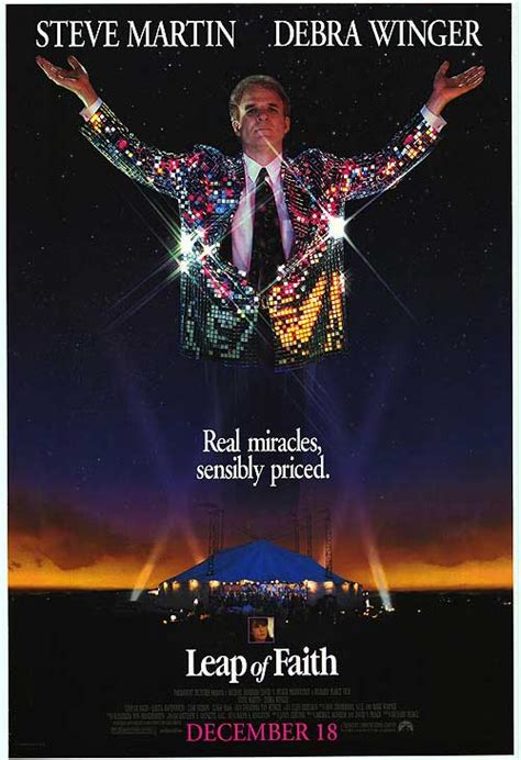 Official theatrical movie poster (#1 of 2) for leap of faith (1992). leap of faith (1992) | saturday night screening