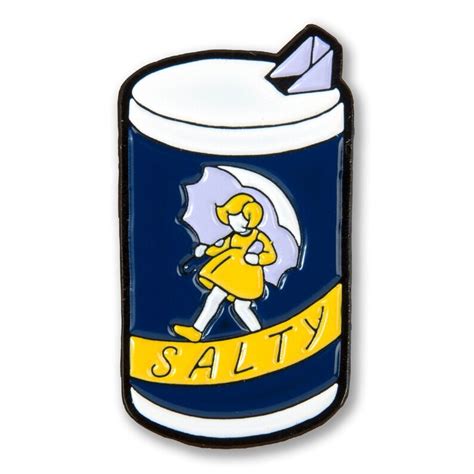Salty Enamel Pin Salty Gift Cast In Black Metal With Soft Etsy