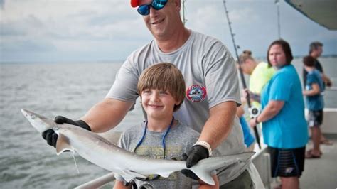 Father Son Shark Fishing In Gulf County Florida Guys Getaway Gulf