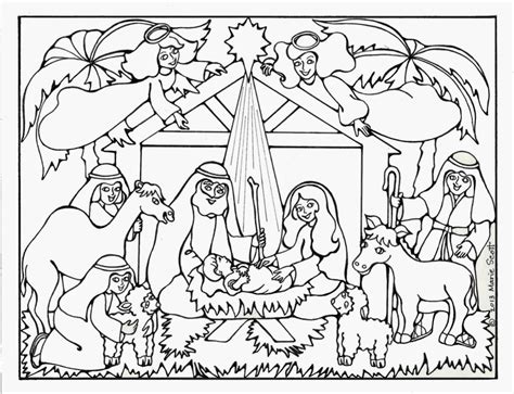 Serendipity Hollow: Nativity Coloring Book Page