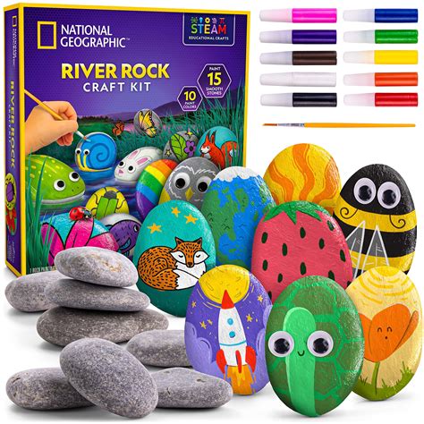 National Geographic Rock Painting Kit Arts And Crafts Kit For Kids