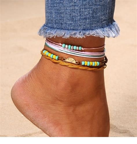 2018 Bohemian Anklet For Women Adjustable Summer Rope Anklet Bracelet