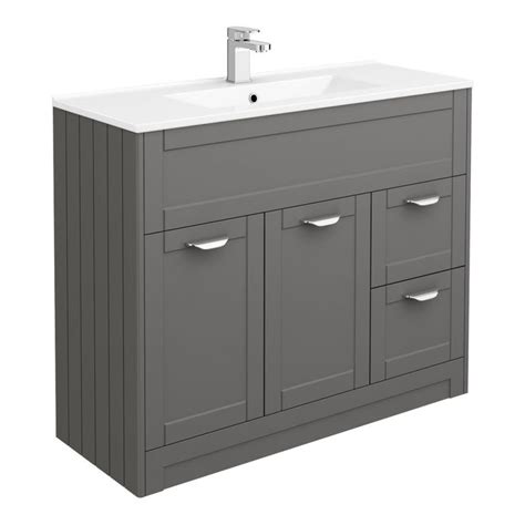 Discover our bathroom vanity units in modern and traditional designs. Keswick Grey 1015mm Traditional Floorstanding Vanity Unit ...