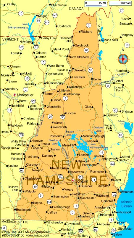 Calvin Byrom New Hampshire Map