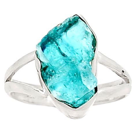 Neon Blue Apatite 925 Sterling Silver Ring Jewelry S 85 Rr8597 Ebay