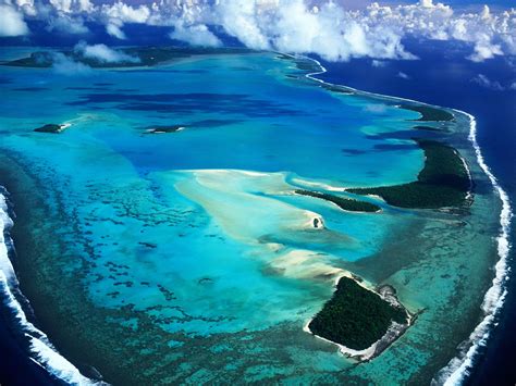 Aerial View Of Aitutaki Island Cook Islands Picture Aerial View Of