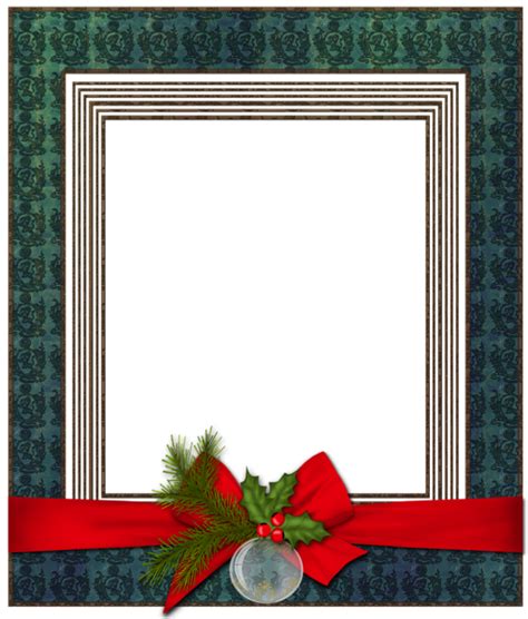 Blue Transparent Christmas Photo Frame With Christmas Ball Christmas