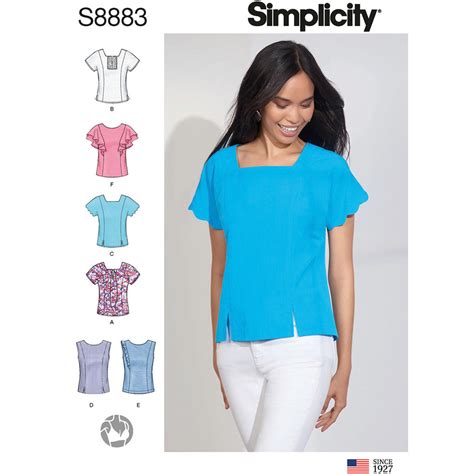 Simplicity Pattern S8883 Misses Tops Sewing Pattern My Sewing Box