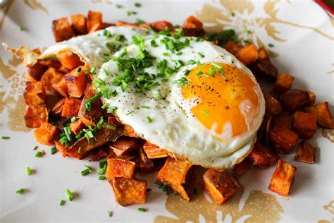 Sweet Potato Bacon Hash With Crispy Fried Eggs Video Coley Cooks