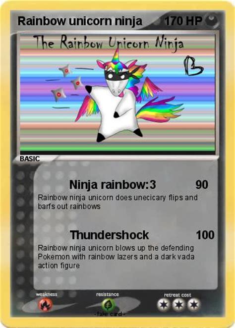 Pokémon Rainbow Unicorn Ninja 4 4 Ninja Rainbow3 My Pokemon Card