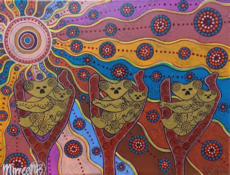 Day Time Koala Dreaming Contempoary Aboriginal Art Original Painting B