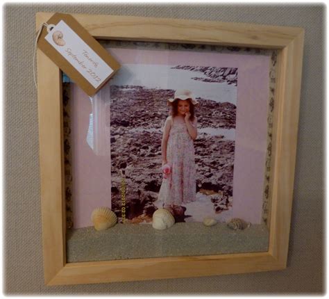 Shadow Box With A Picture From Our Holiday And Filled With Sand And Shells Beach Shadow Boxes