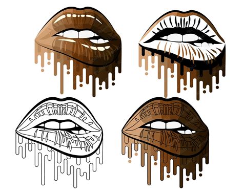 Dripping Melanin Sexy Lips SVG Dripping Lips Black Queen Etsy
