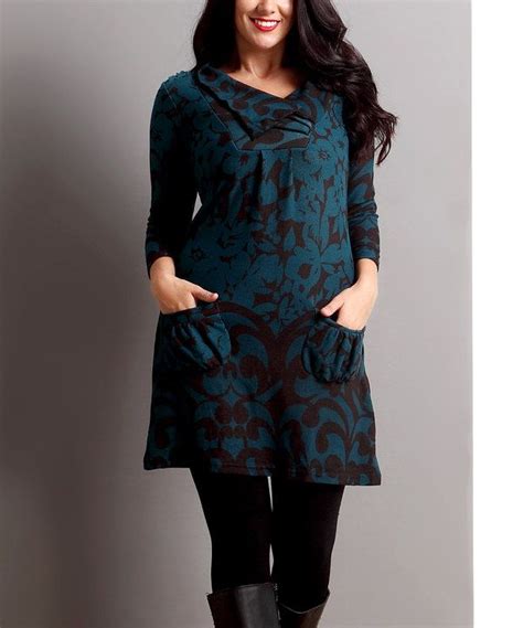 Look At This Emerald Floral Shawl Collar Tunic Plus On Zulily Today