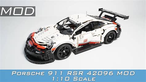 Porsche 911 Rsr 110 Scale Lego Technic 42096 Mod Youtube