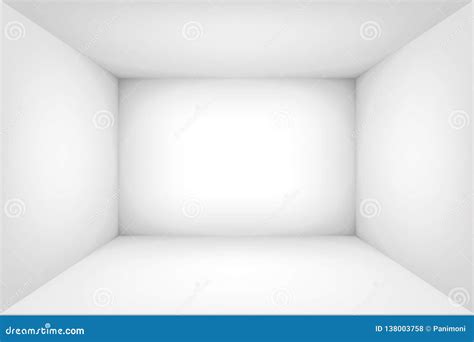 Empty White Room The Inner Space Of The Box Vector Design
