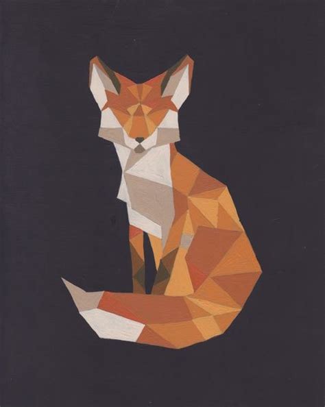 Geometric Fox Art Print By Rosalie Wyonch Society6 Geometric Art