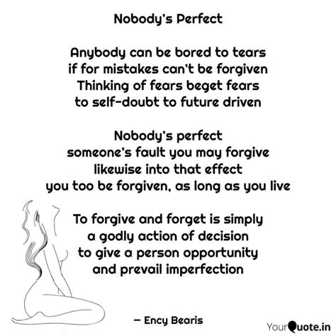 Nobodys Perfect Forgive And Forget Forgiveness Fear Poems No One