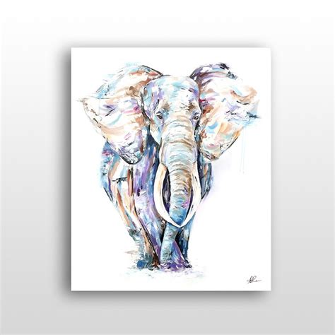 Elephant Canvas Elephant Wall Art Elephant Print Elephant Wall Etsy