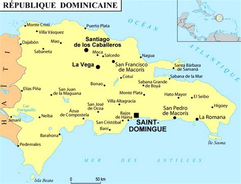 Carte De La République Dominicaine Voyages Cartes
