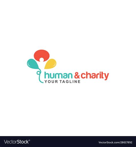 Human And Charity Logo Design Template Royalty Free Vector