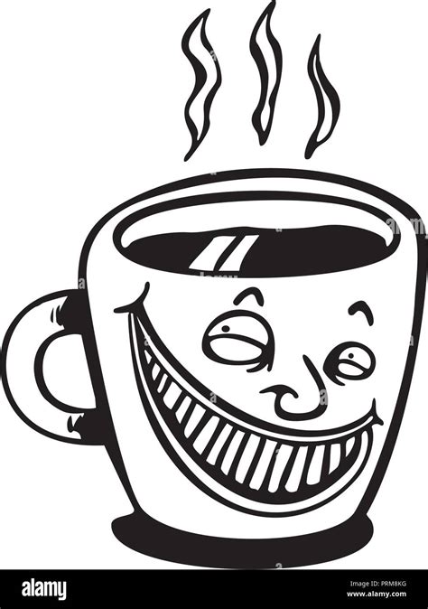 Smile Coffee Cup Cartoon Vector Illustration Stock Vector Image And Art