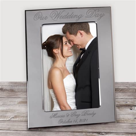 Personalized Silver Wedding Picture Frame Tsforyounow