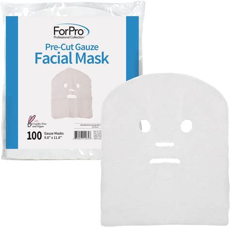 Forpro Precut Gauze Facial Mask Cotton Gauze For High Frequency Facial Treatments And