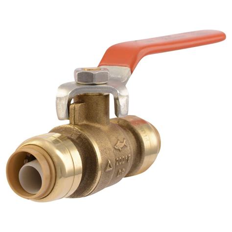 Sharkbite 1 2 In Brass Push To Connect Ball Valve 22222 0000lf The Home Depot
