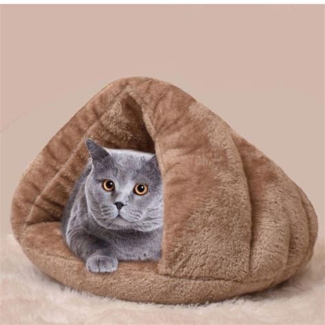 Pet Cat Dog House Kennel Puppy Cave Sleeping Bed Soft Arctic Velvet