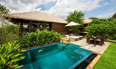 Detached villa with private pool, intimate solarium all with concrete printed wood type i with sea views. Stay at Ulagalla Resort in Anuradhapura, Sri Lanka ...