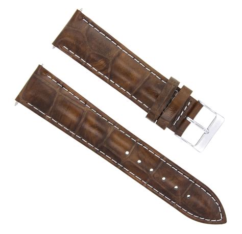 18mm Leather Watch Band Strap For Bulova Accutron Watch Light Brown