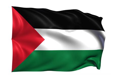 Palestine Waving Flag Realistic Transparent Background 15309537 Png