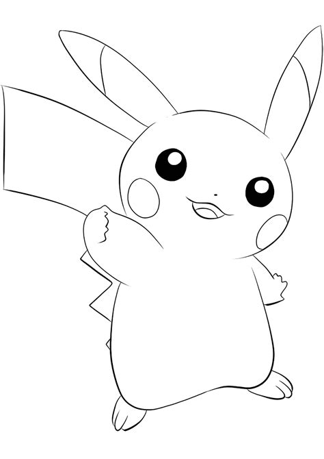 Pikachu Pokemon Go Coloring Page