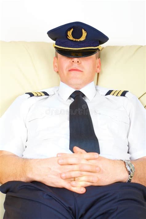Airline Pilot Resting Stock Photo Image Of Aircrew Commercial 13574532