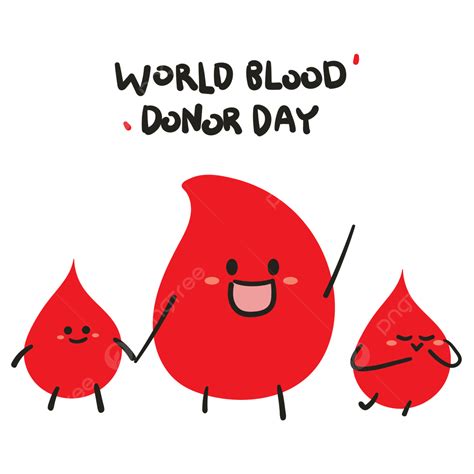 World Blood Donor Vector Hd Png Images Cute Cartoon Blood Character