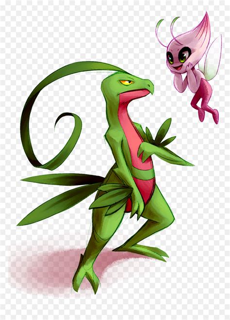 Grovyle And Celebi Pmd Dusknoir X Hero Hd Png Download 1056x1424