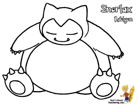 Online Coloring Pages Pokemon Snorlax Coloring Pages