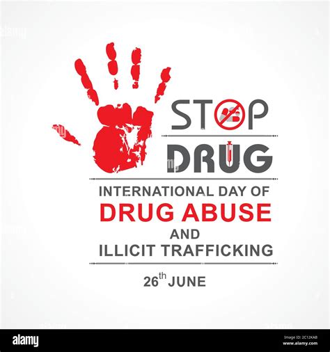 Vector Illustration of International Day against DRUG ABUSE and