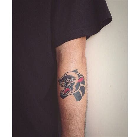 Traditional Panther Tattoo Forearm Traditional Style Tattoos