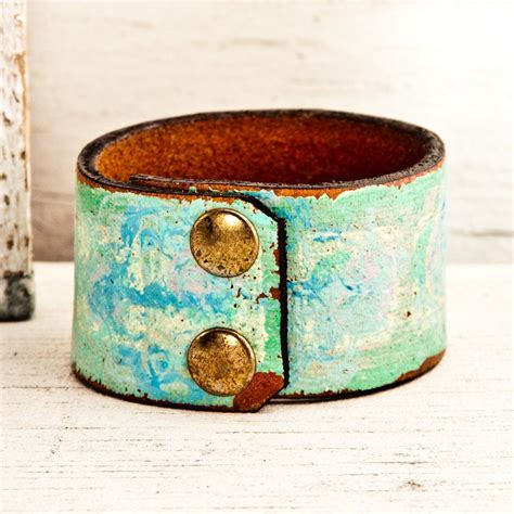 From A Reclaimed Upcycled Leather Belt With Images Cuff Bracelets