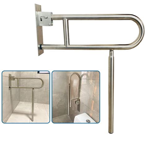 flip up grab bars for bathroom toilet rails handicap grab bars shower safety hand rails for