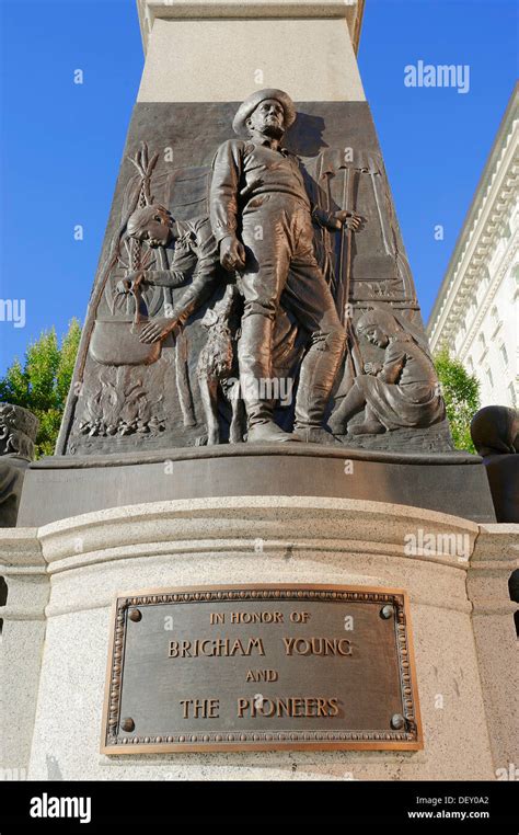 Monument To Brigham Young And The Pioneers Salt Lake City Utah Usa
