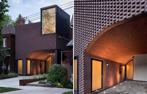 A Highly Textured Brick Exterior Was Designed For This Modern House In