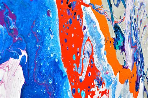 Large Blue And Red Abstract Art Work For Sale Original