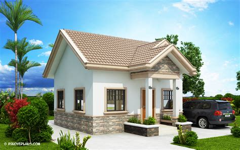 2 bedroom bungalow house design on a 220 sqm. Peralta - 2 Bedroom Bungalow House Design | Pinoy ePlans