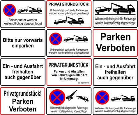 Hinweisschild falschparker aus aluverbundmaterieal 3mm materialstärke. Parken verboten Schild Parkverbot Privatparkplatz ...
