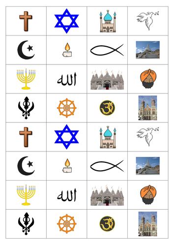 Re Religious Symbol Match Activity Teaching Resources